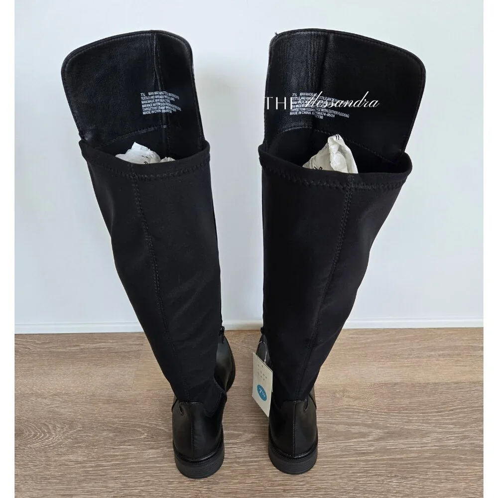 Black Boots Women’s Size 7.5 Memory Foam Insole New in Box Tall